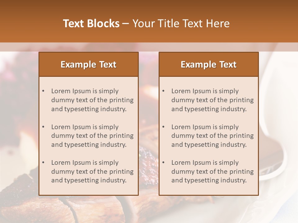 German Cuisine Close Up Roast Duck PowerPoint Template