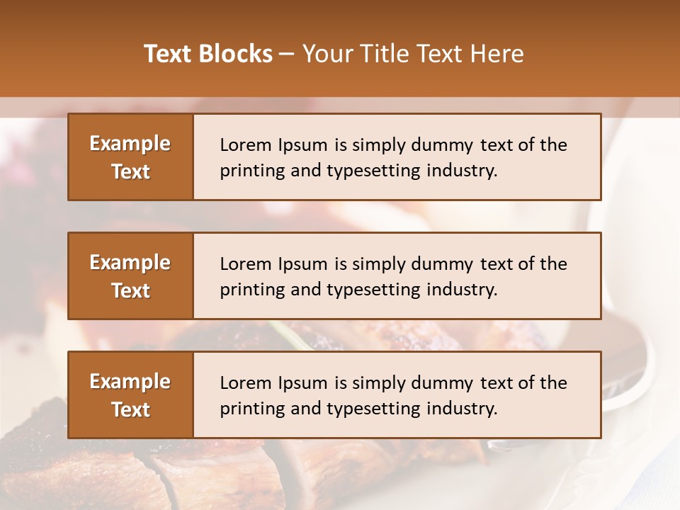 German Cuisine Close Up Roast Duck PowerPoint Template