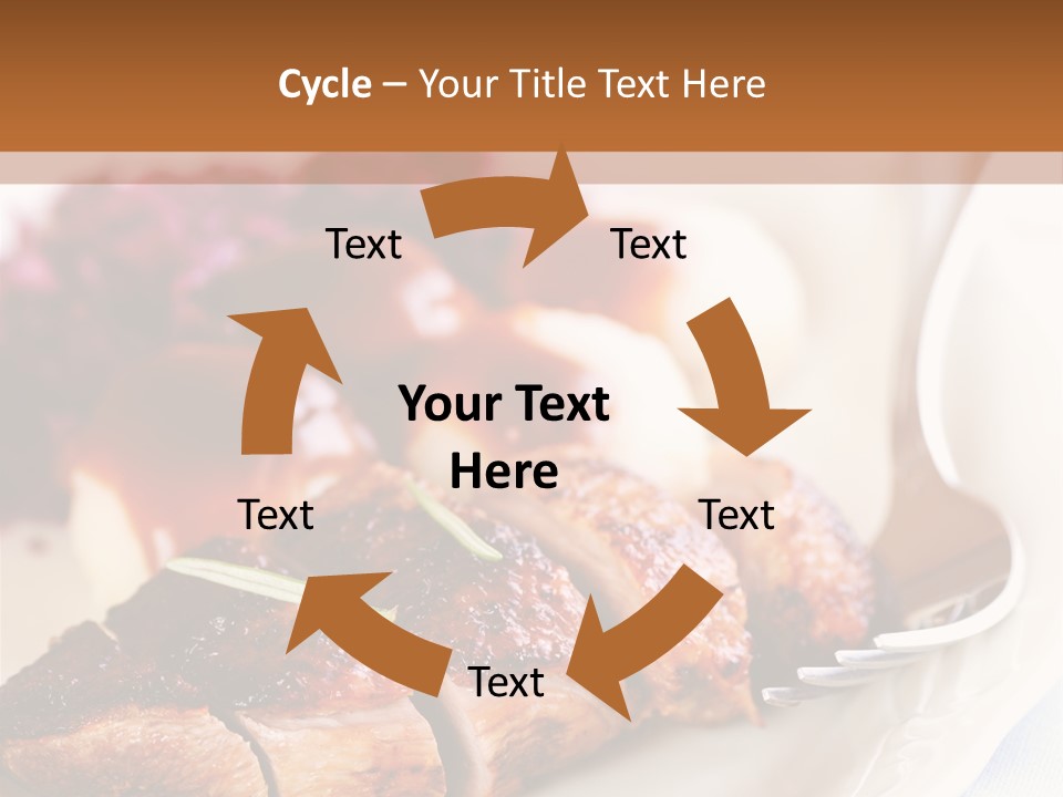 German Cuisine Close Up Roast Duck PowerPoint Template