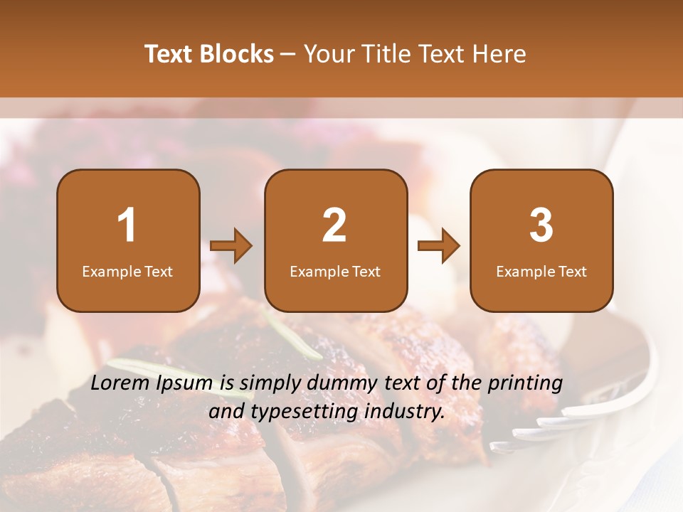 German Cuisine Close Up Roast Duck PowerPoint Template
