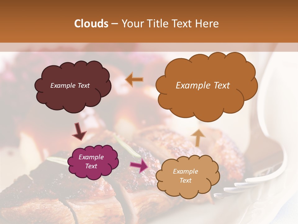 German Cuisine Close Up Roast Duck PowerPoint Template