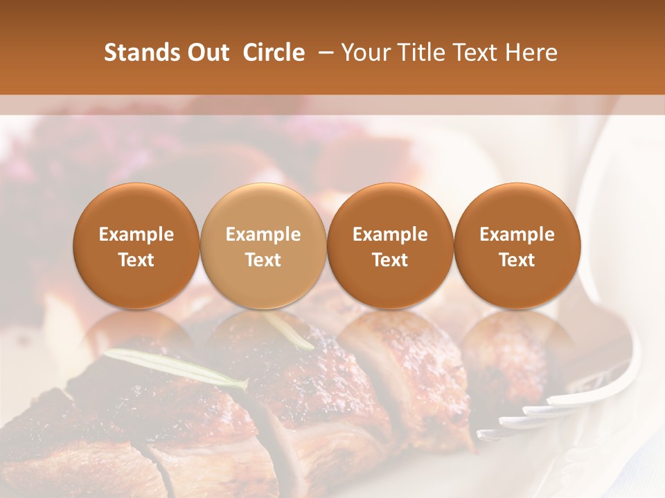 German Cuisine Close Up Roast Duck PowerPoint Template