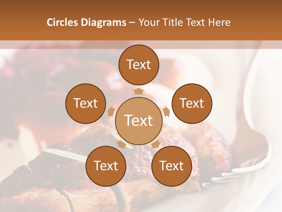 German Cuisine Close Up Roast Duck PowerPoint Template