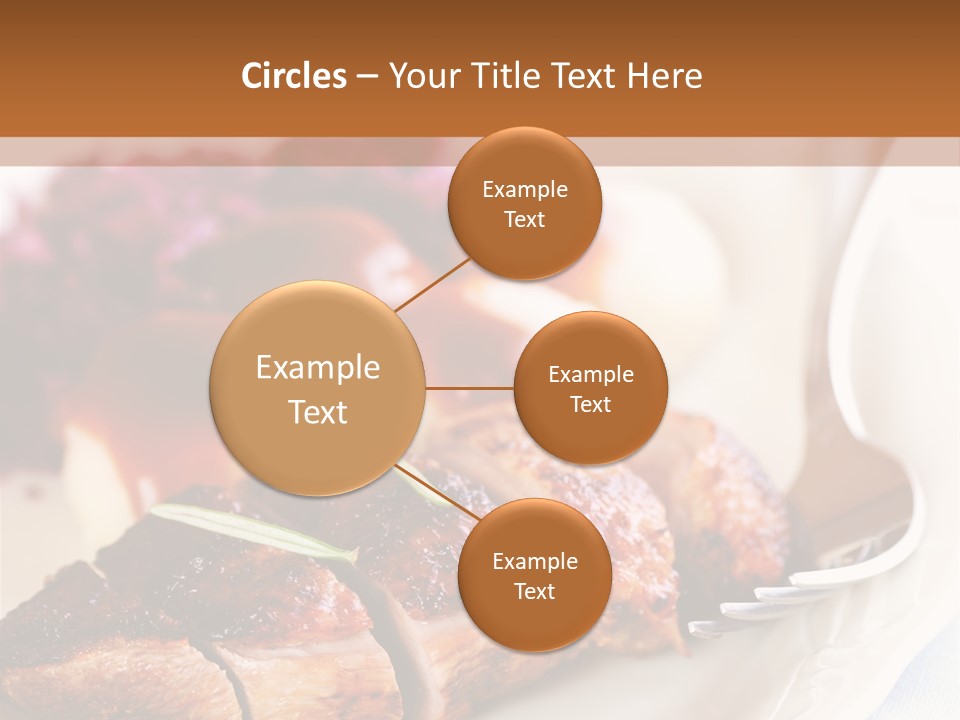 German Cuisine Close Up Roast Duck PowerPoint Template