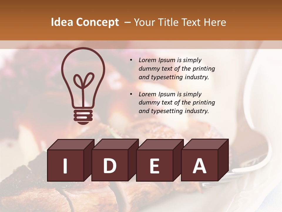 German Cuisine Close Up Roast Duck PowerPoint Template