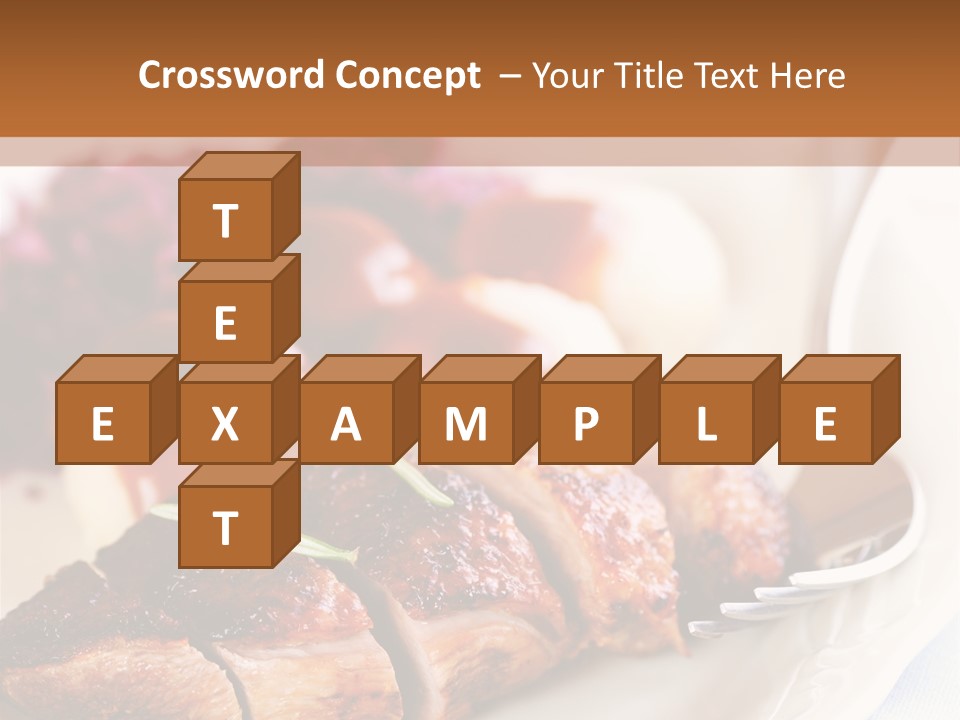 German Cuisine Close Up Roast Duck PowerPoint Template