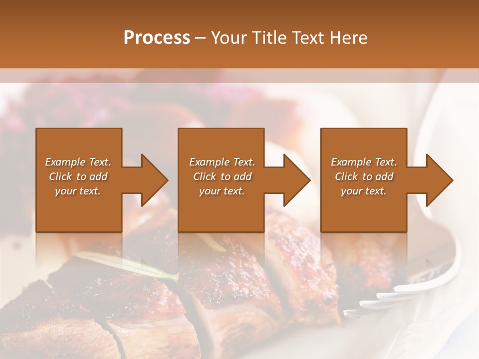 German Cuisine Close Up Roast Duck PowerPoint Template