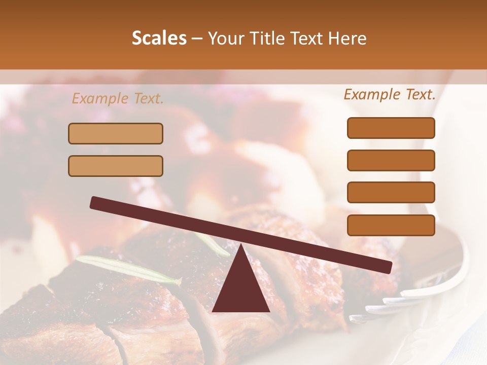 German Cuisine Close Up Roast Duck PowerPoint Template