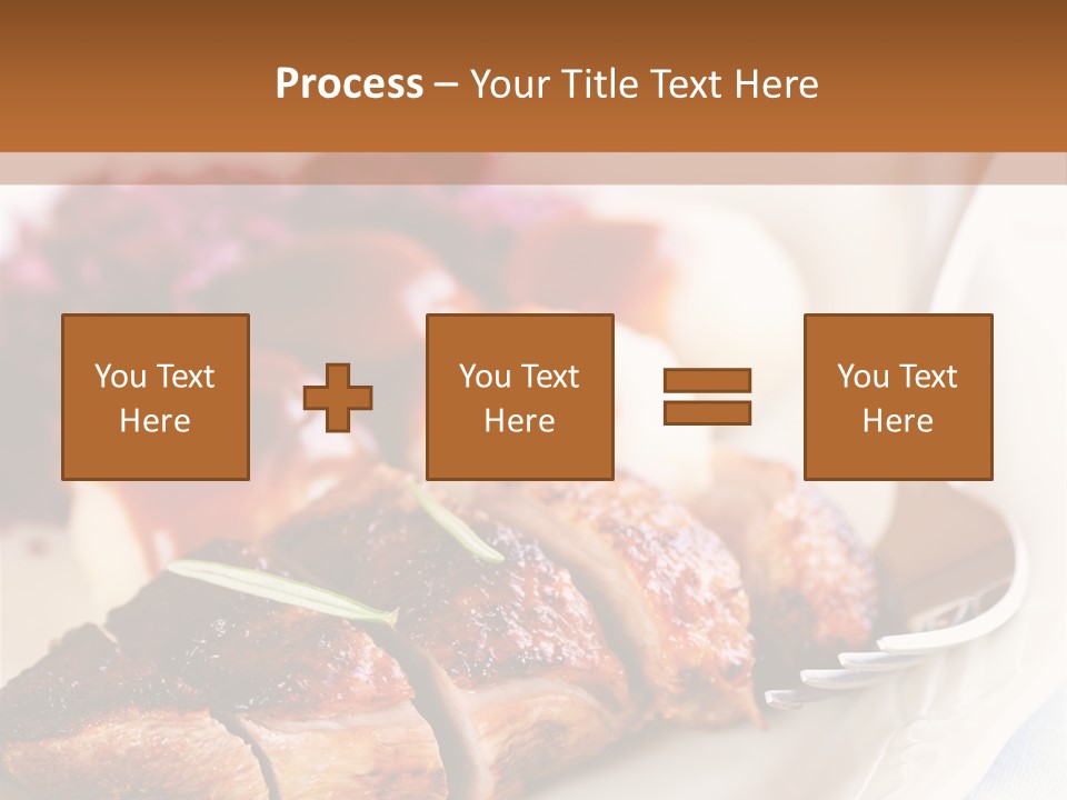German Cuisine Close Up Roast Duck PowerPoint Template