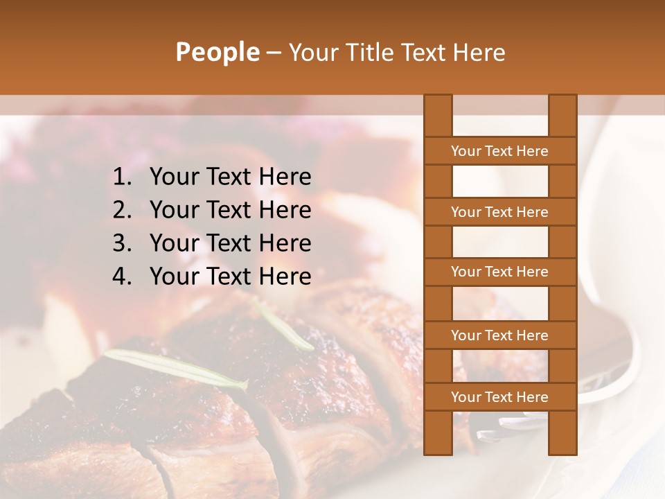 German Cuisine Close Up Roast Duck PowerPoint Template