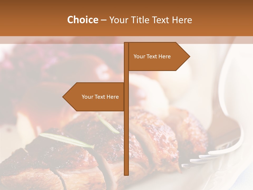 German Cuisine Close Up Roast Duck PowerPoint Template