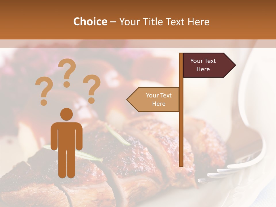 German Cuisine Close Up Roast Duck PowerPoint Template