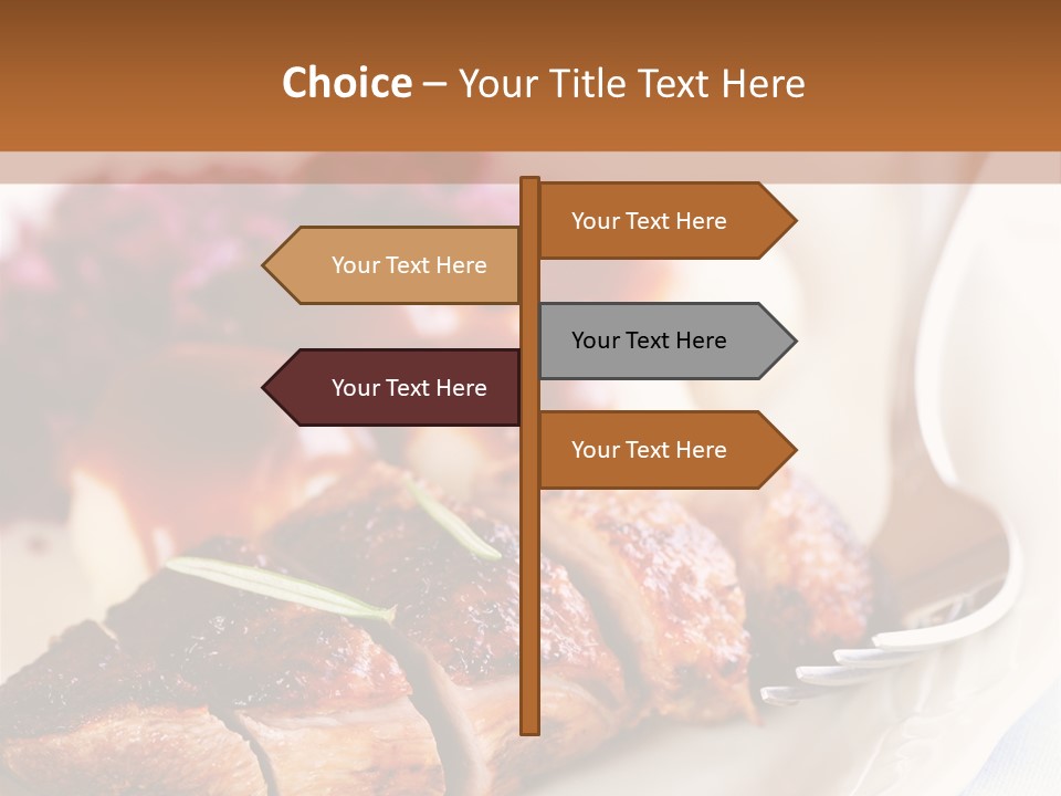 German Cuisine Close Up Roast Duck PowerPoint Template