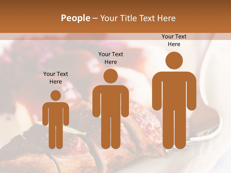 German Cuisine Close Up Roast Duck PowerPoint Template