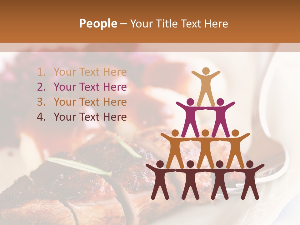 German Cuisine Close Up Roast Duck PowerPoint Template