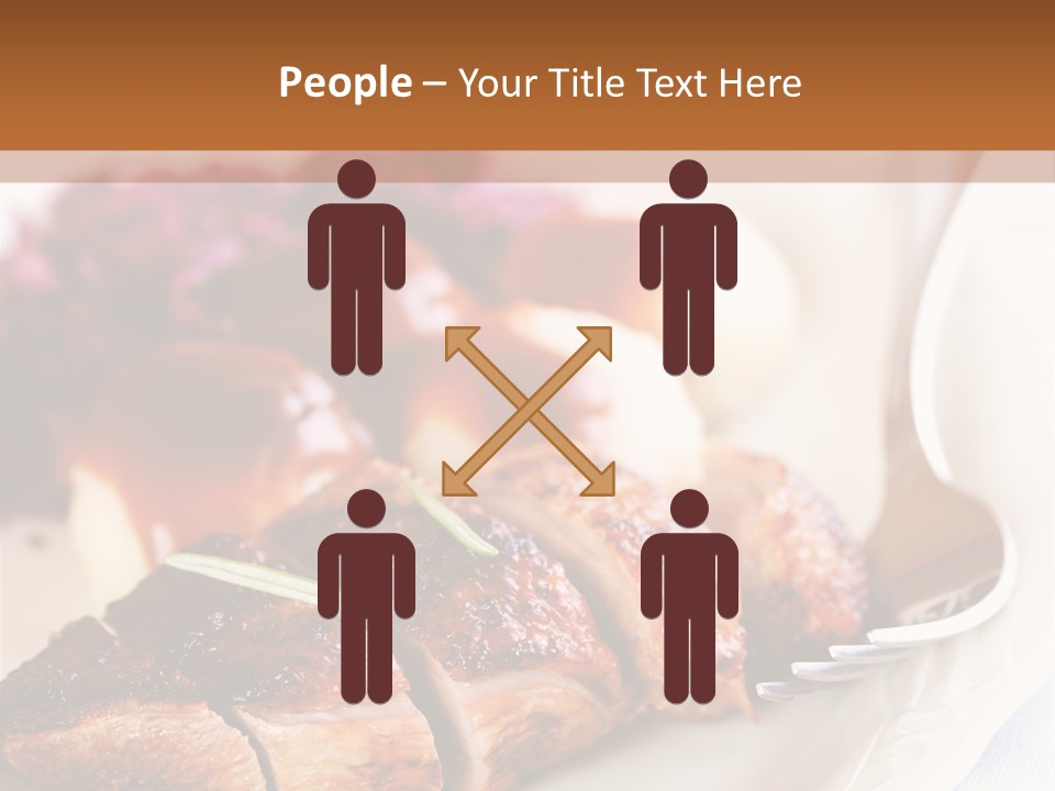 German Cuisine Close Up Roast Duck PowerPoint Template