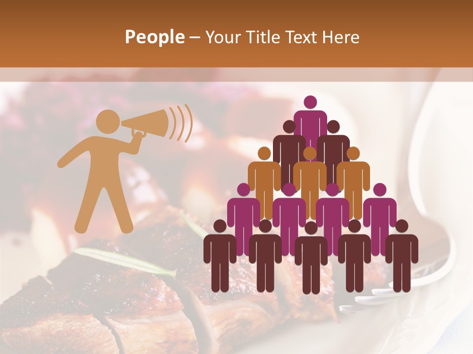 German Cuisine Close Up Roast Duck PowerPoint Template