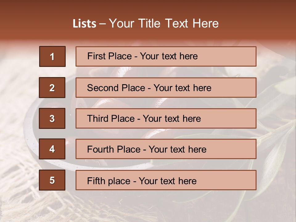 Tasty Restaurant Kalamata PowerPoint Template