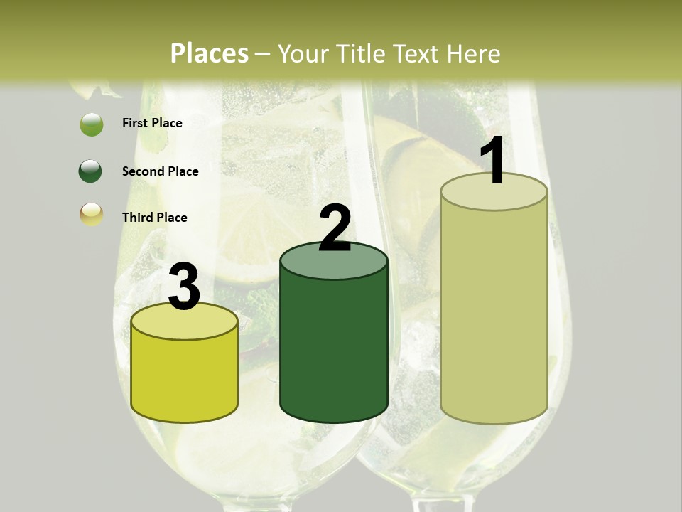 Water Glass Herb PowerPoint Template