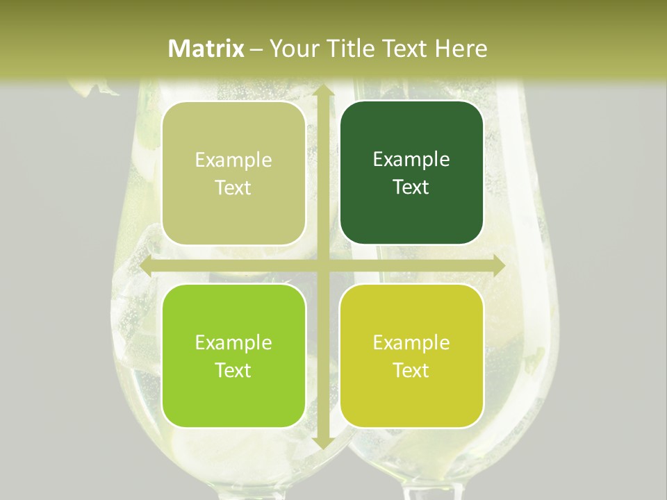 Water Glass Herb PowerPoint Template