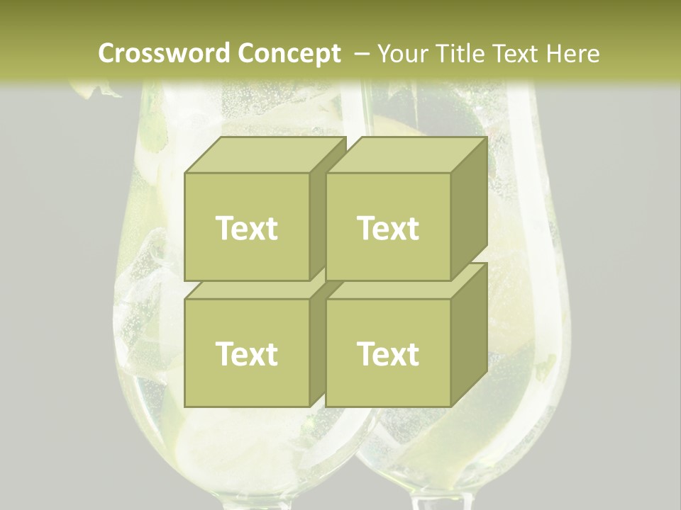 Water Glass Herb PowerPoint Template