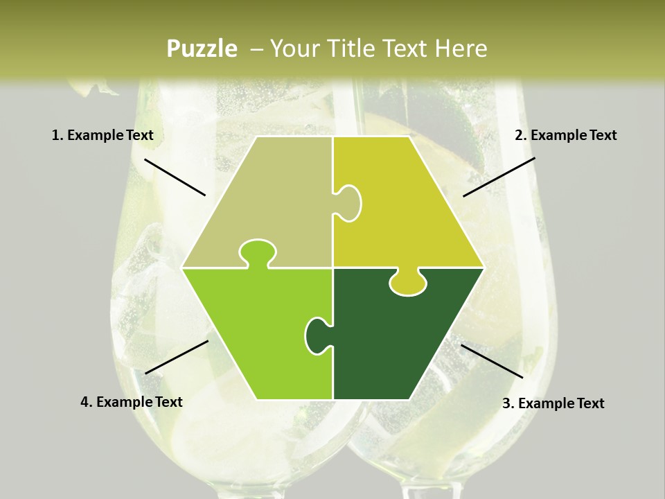 Water Glass Herb PowerPoint Template