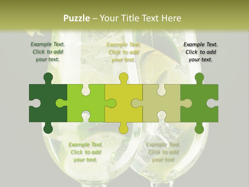 Water Glass Herb PowerPoint Template