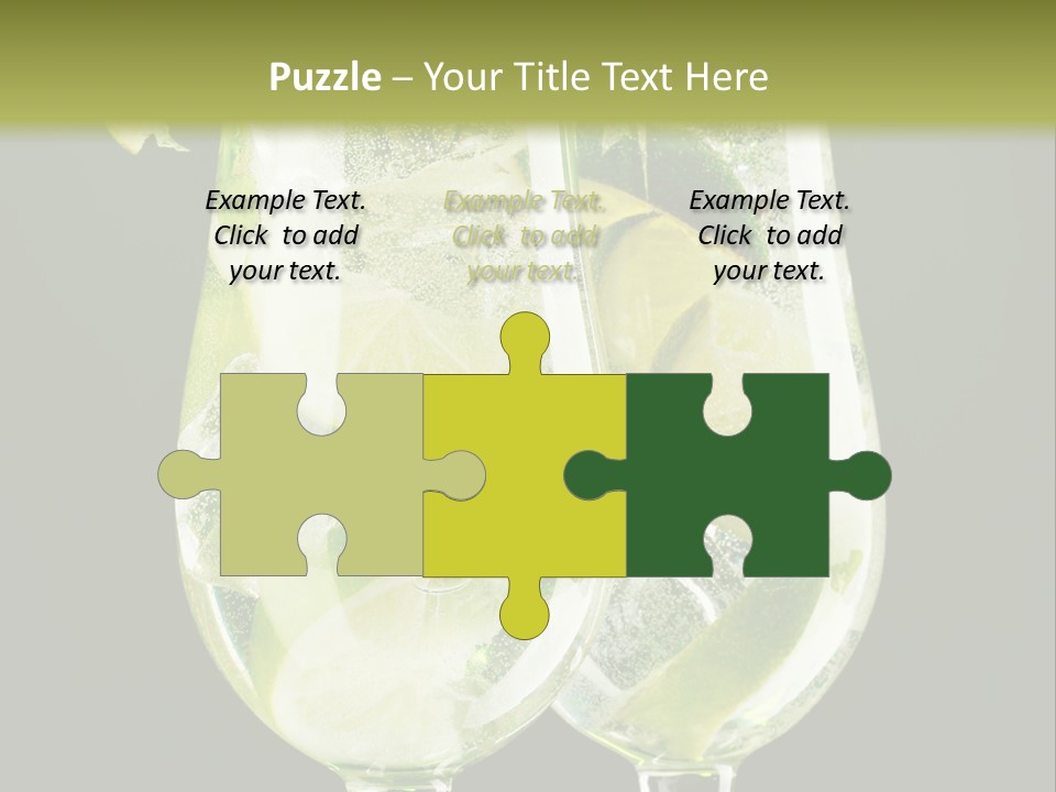 Water Glass Herb PowerPoint Template