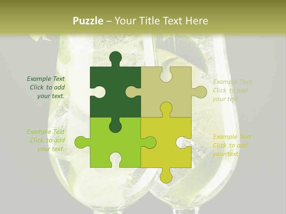 Water Glass Herb PowerPoint Template