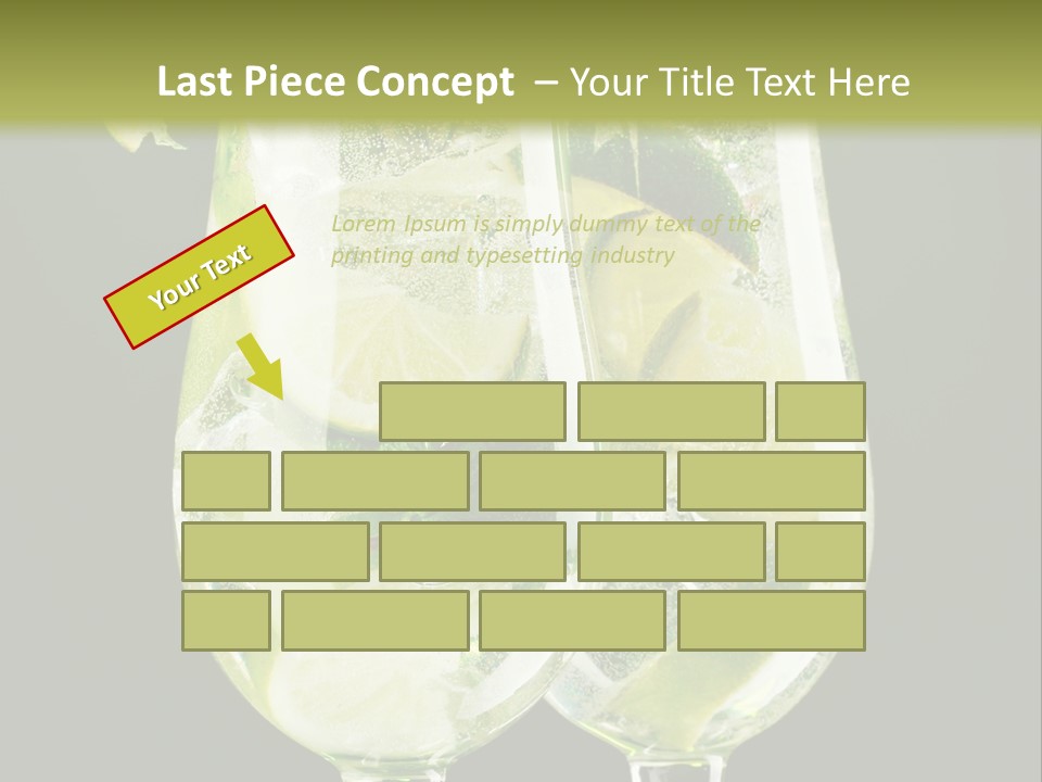 Water Glass Herb PowerPoint Template