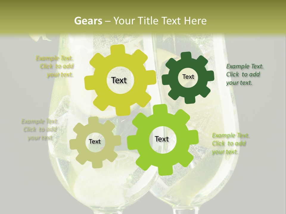 Water Glass Herb PowerPoint Template