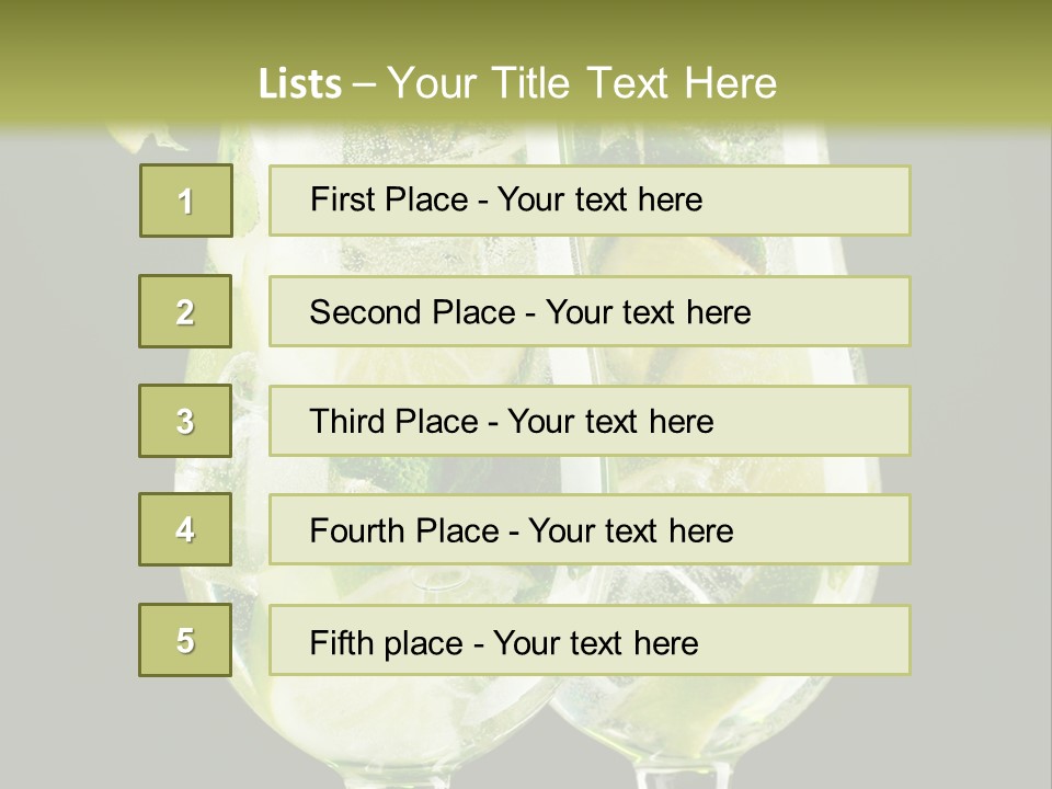 Water Glass Herb PowerPoint Template