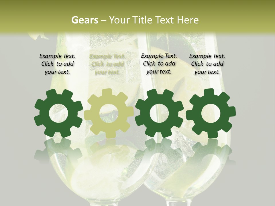 Water Glass Herb PowerPoint Template