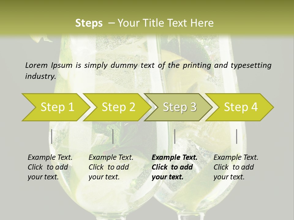 Water Glass Herb PowerPoint Template