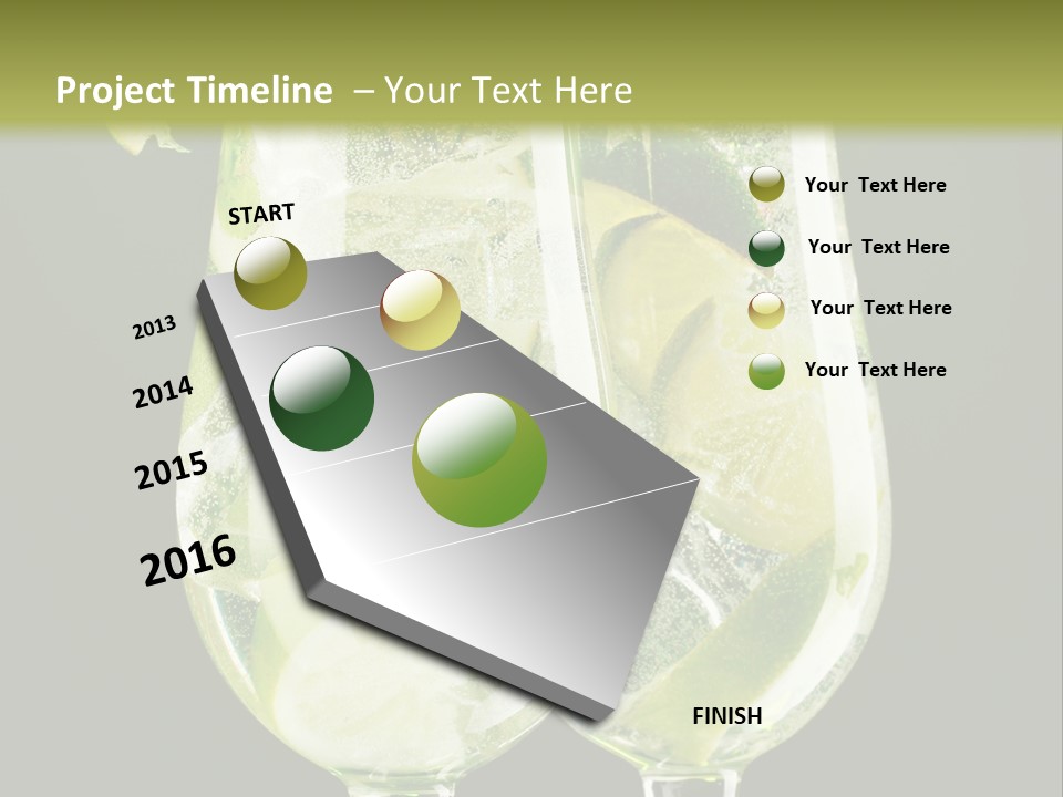 Water Glass Herb PowerPoint Template