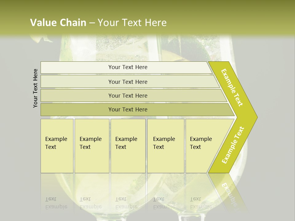 Water Glass Herb PowerPoint Template