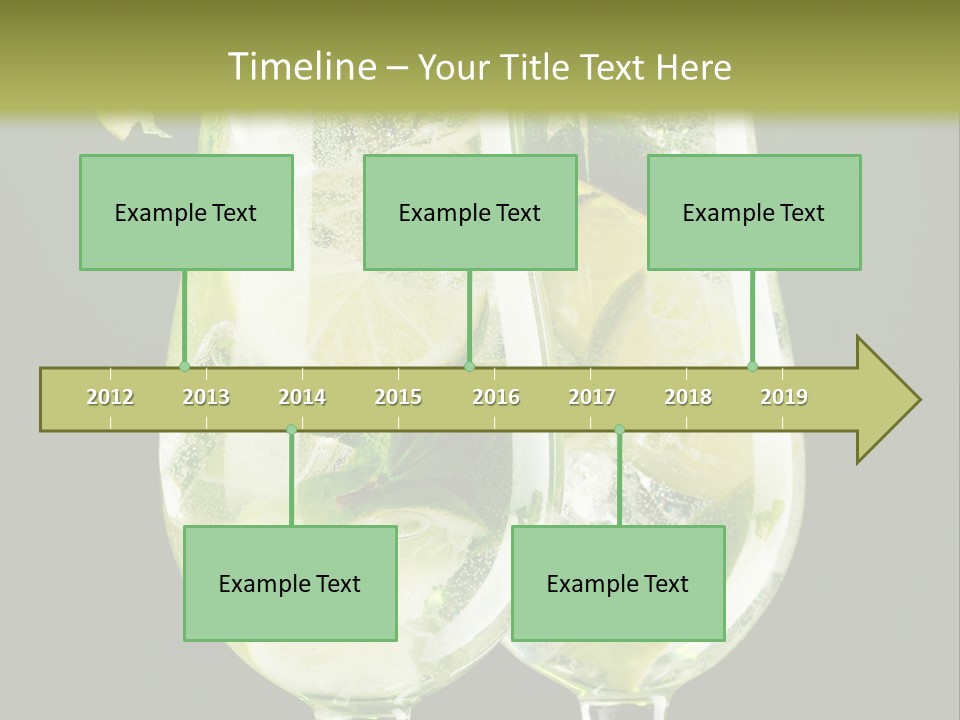 Water Glass Herb PowerPoint Template