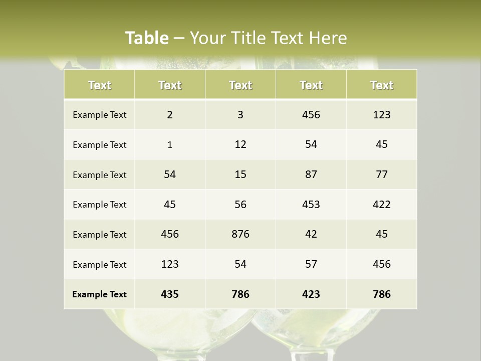 Water Glass Herb PowerPoint Template