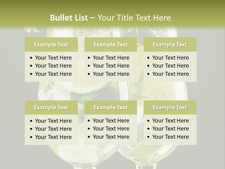 Water Glass Herb PowerPoint Template