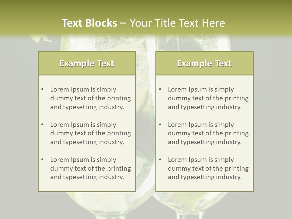 Water Glass Herb PowerPoint Template
