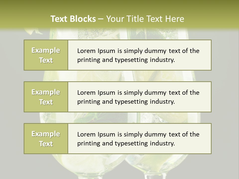 Water Glass Herb PowerPoint Template