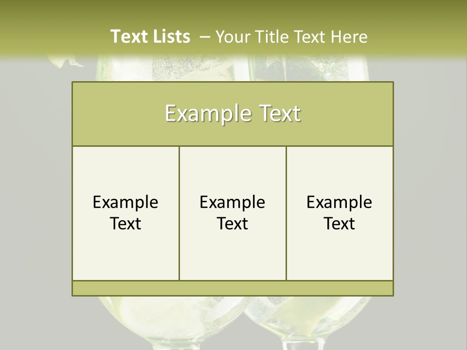 Water Glass Herb PowerPoint Template