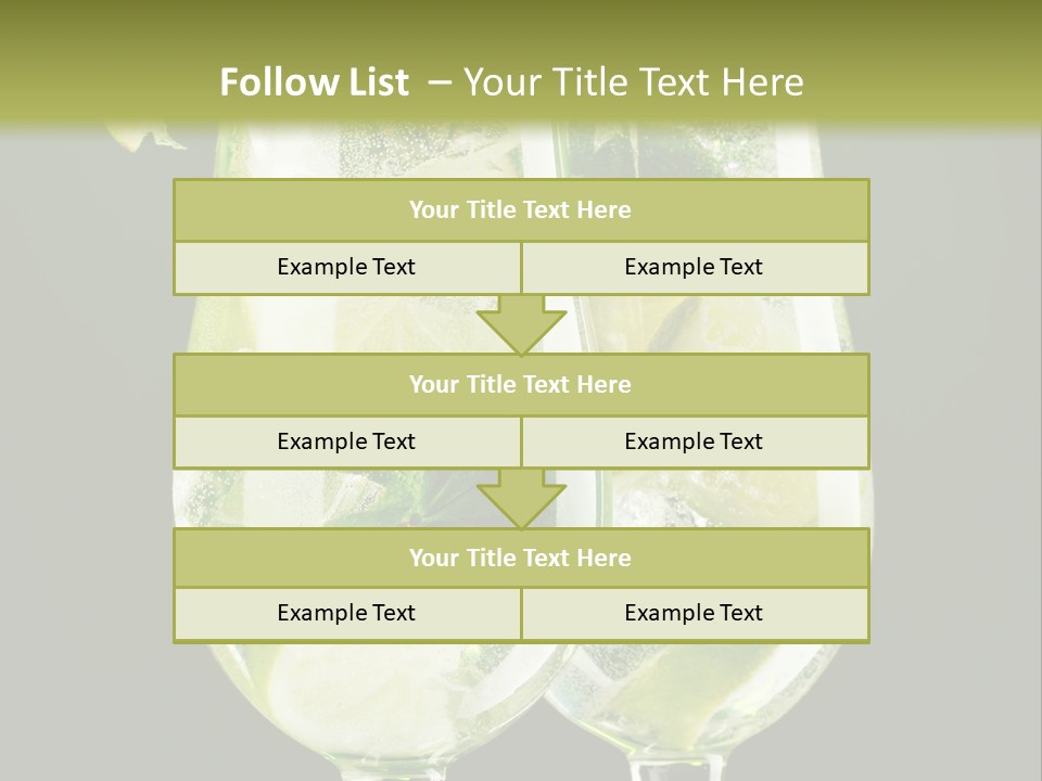 Water Glass Herb PowerPoint Template