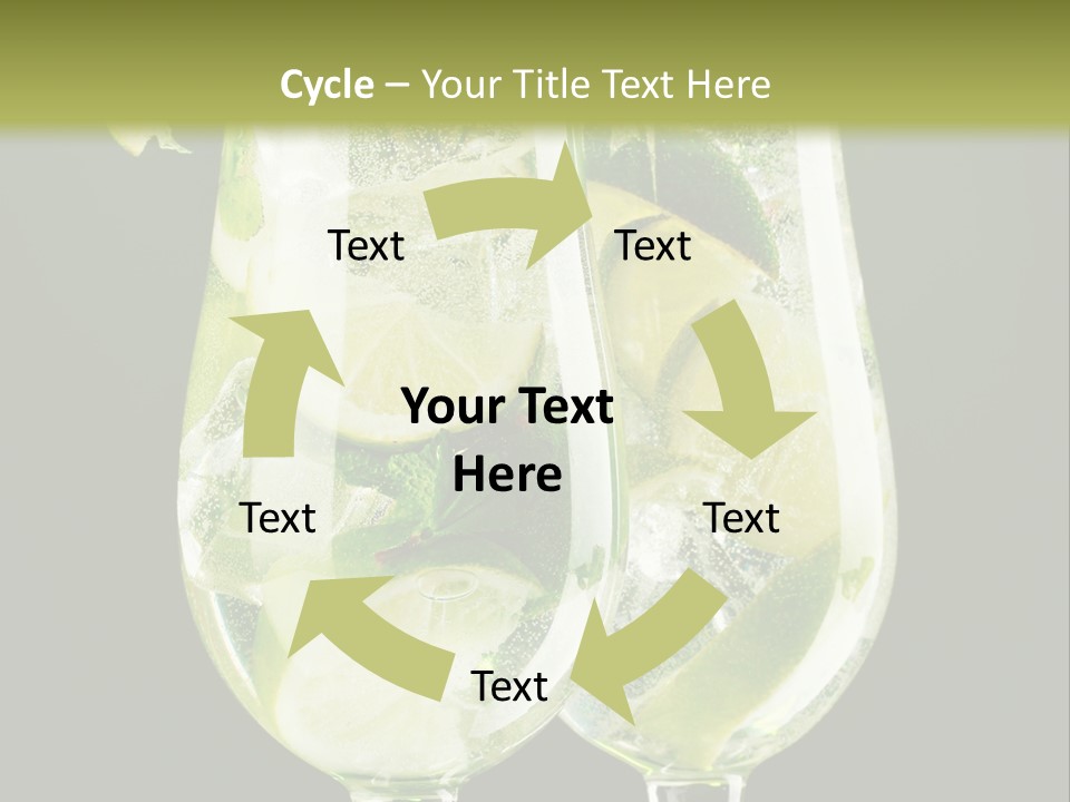 Water Glass Herb PowerPoint Template