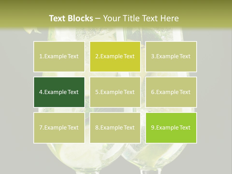 Water Glass Herb PowerPoint Template