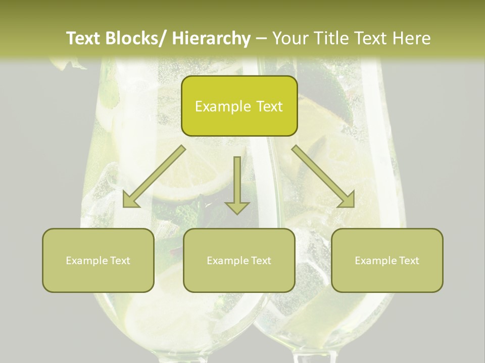 Water Glass Herb PowerPoint Template
