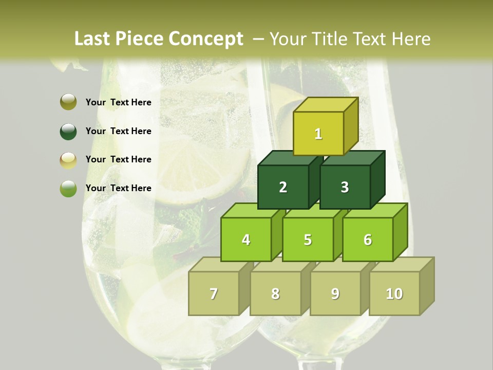 Water Glass Herb PowerPoint Template