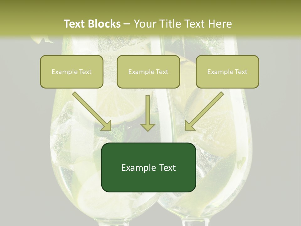 Water Glass Herb PowerPoint Template