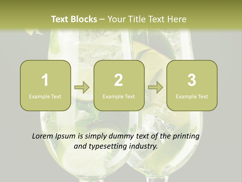 Water Glass Herb PowerPoint Template
