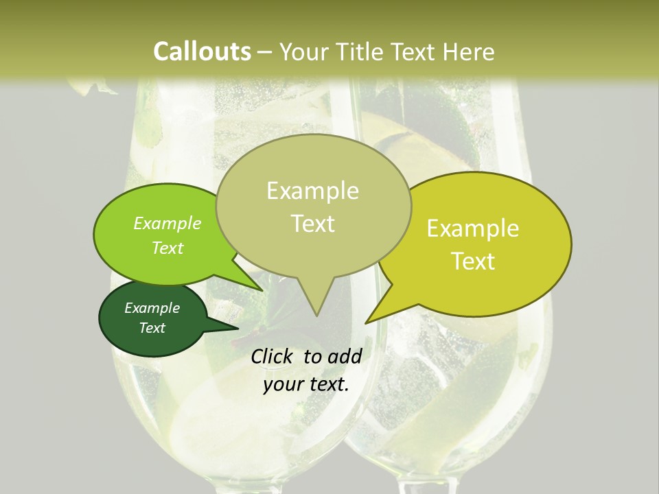 Water Glass Herb PowerPoint Template